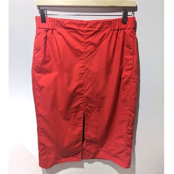 COS | Front Slit Midi Skirt in Red - Picture 3 of 8